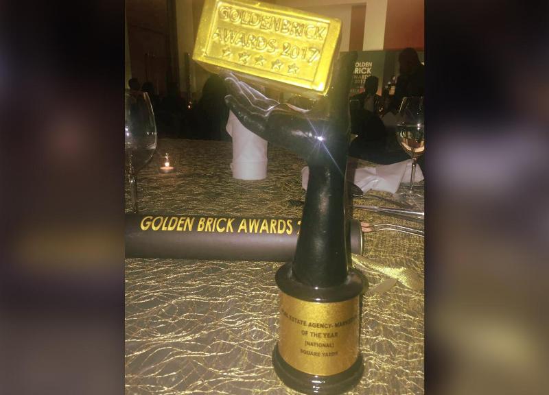 Square Yards won “Real Estate Agency –Marketing of the year (National)’’ at Golden Brick Awards Update